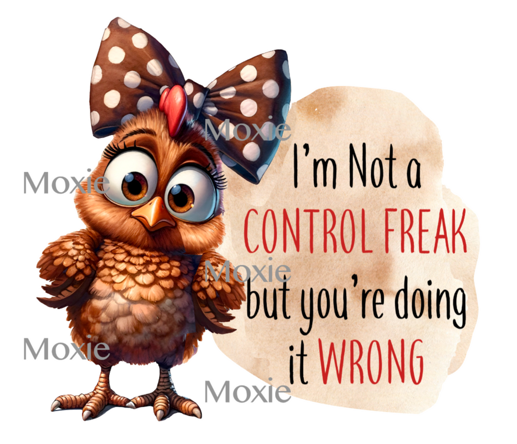 Control Freak Sticker Control Freak Chicken Decal & Acrylic Blank COMBO – Moxie Vinyls
