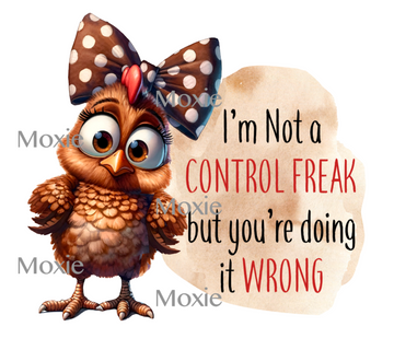 Control Freak Chicken Decal & Acrylic Blank COMBO