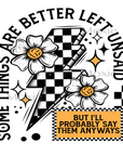 Better Unsaid Decal & Acrylic Blank COMBO