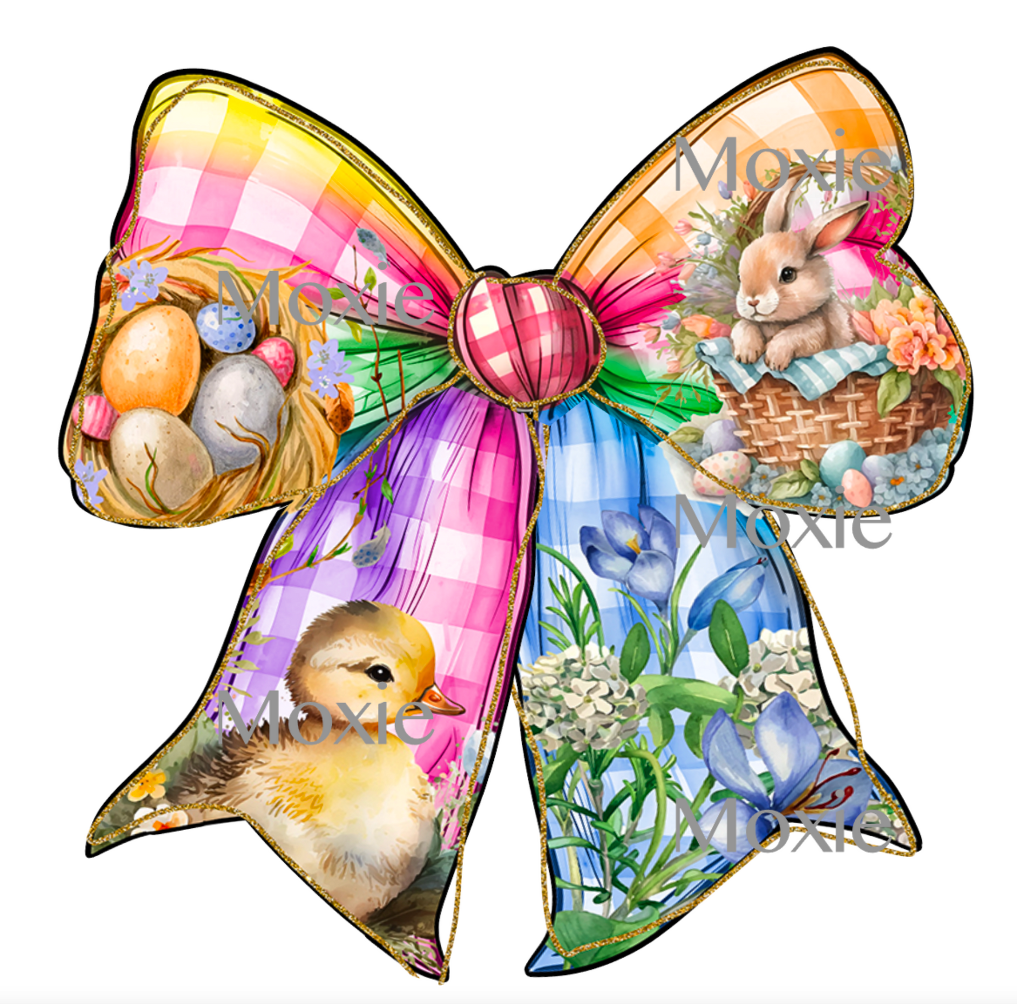 Easter Bow Decal &amp; Acrylic Blank COMBO