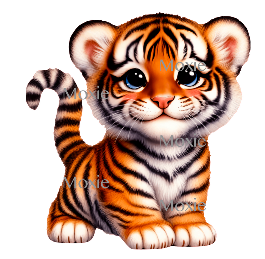 Baby Tiger Decal & Acrylic Blank COMBO