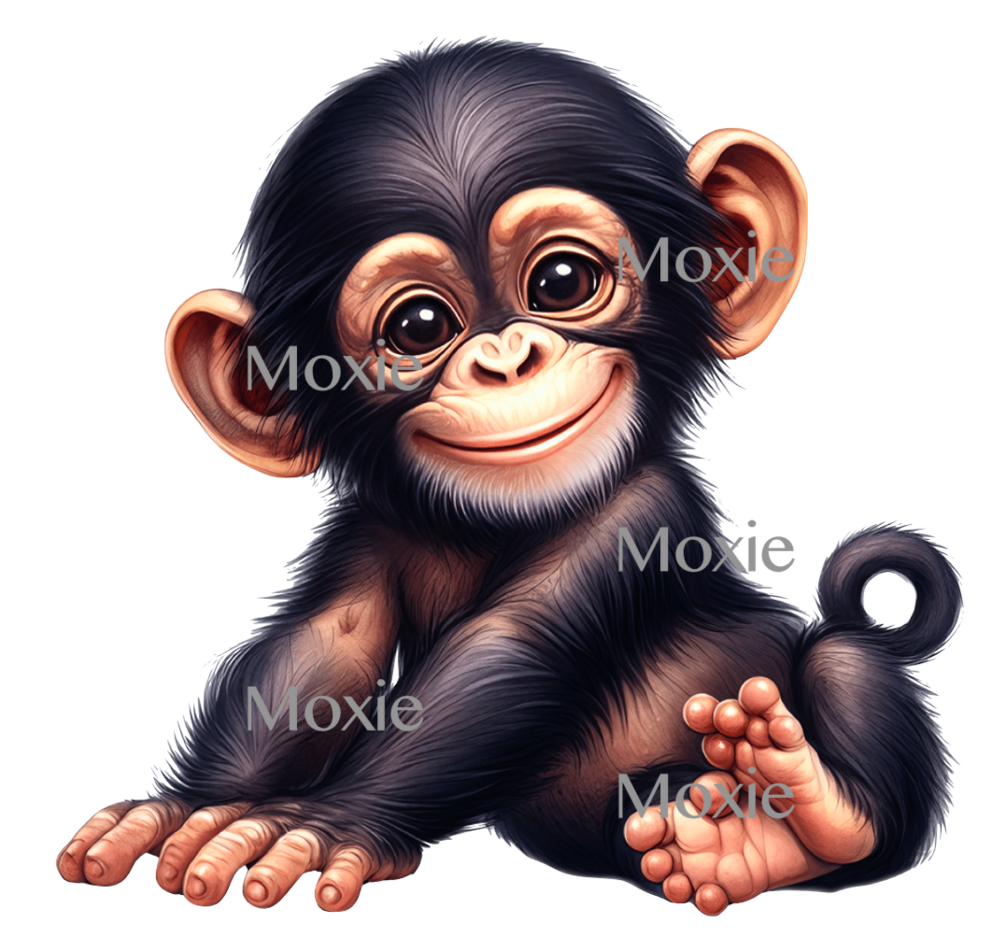 Chimpanzee Decal &amp; Acrylic Blank COMBO