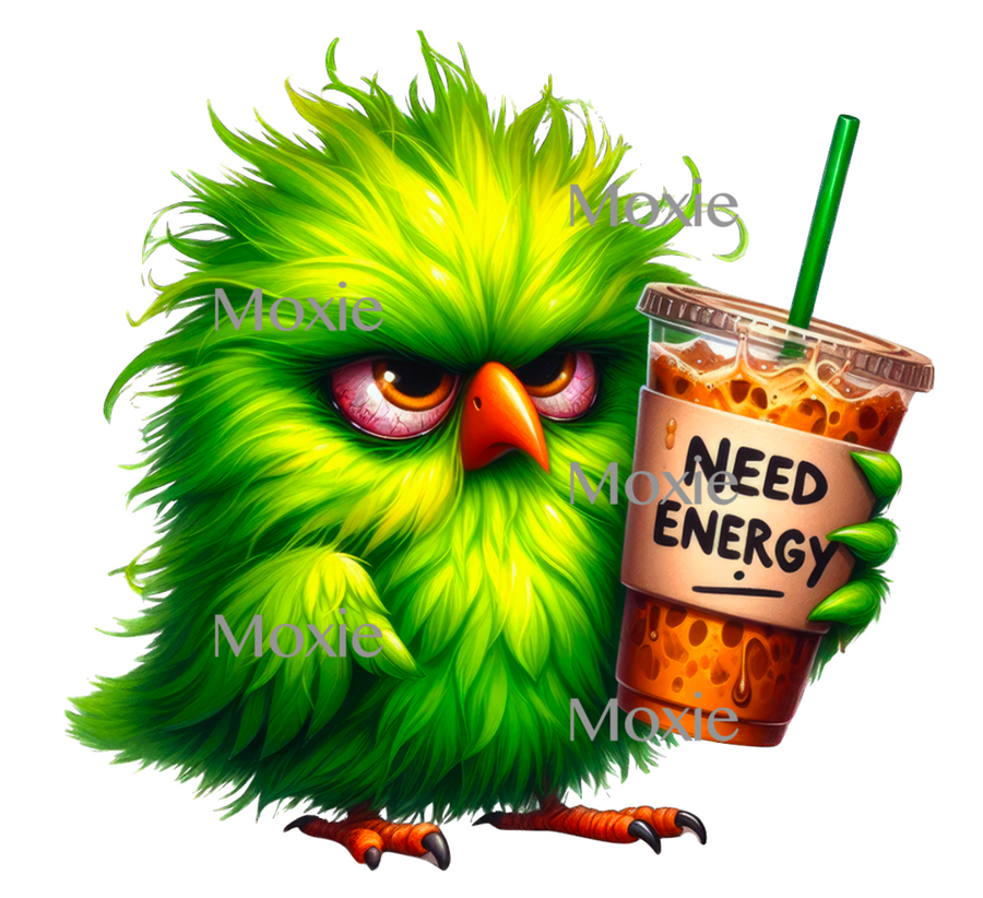 Need Energy Bird Decal & Acrylic Blank COMBO