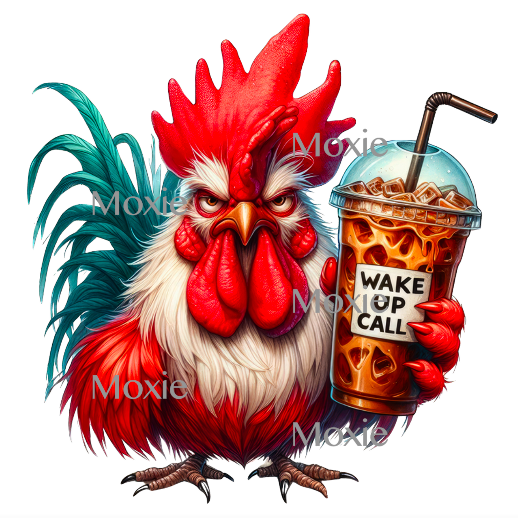 Wake Up Call Rooster Decal &amp; Acrylic Blank COMBO