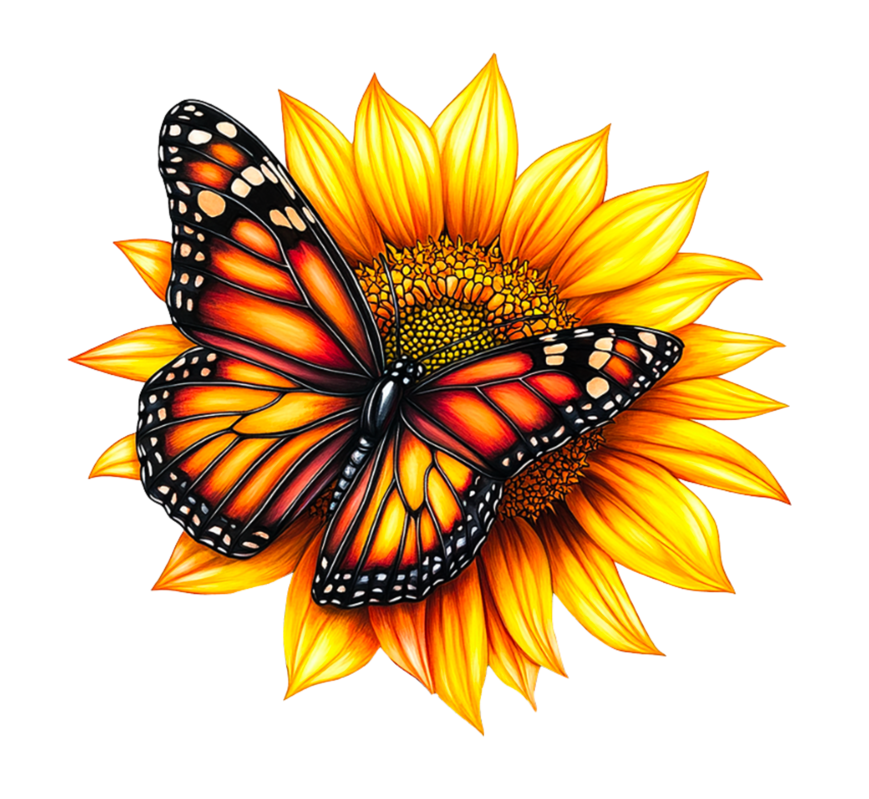 Monarch Sunflower Decal &amp; Acrylic Blank COMBO