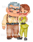 Old Couple Standing UV DTF