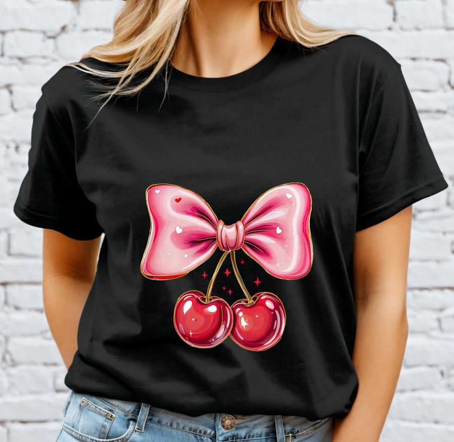 Cherry Bow DTF Transfer