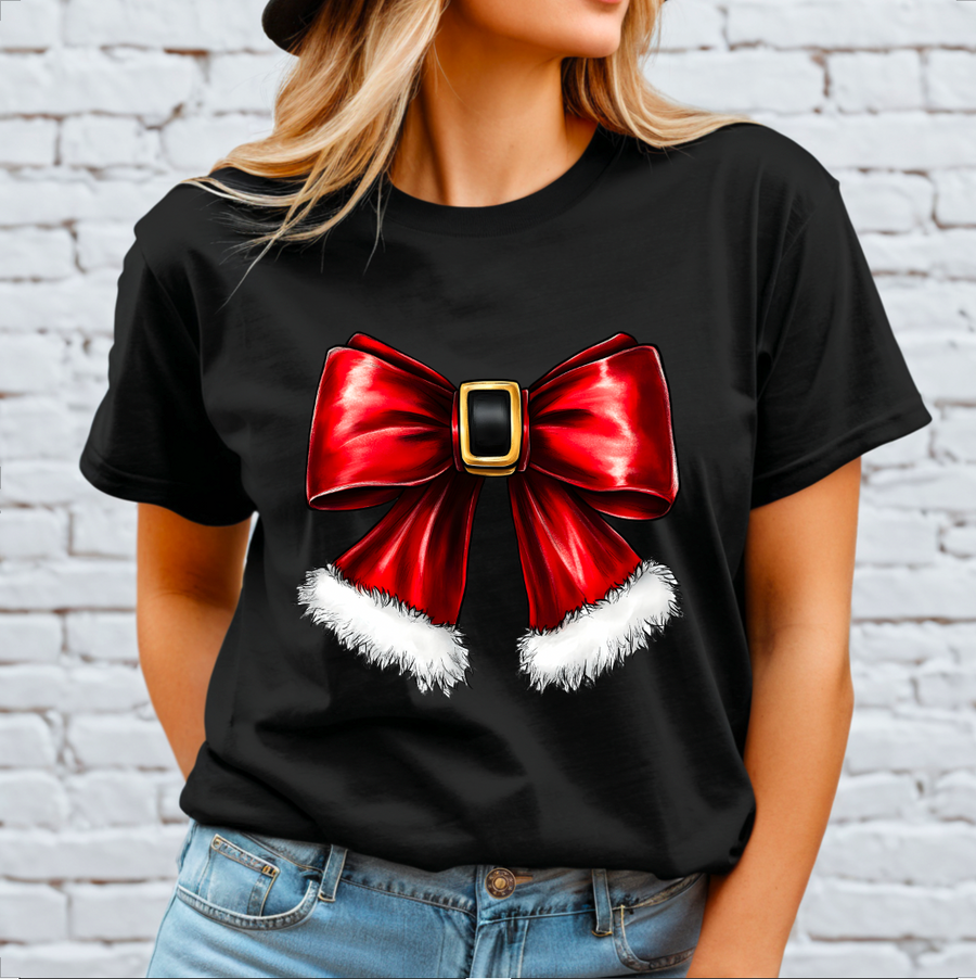 Santa Bow DTF Transfer