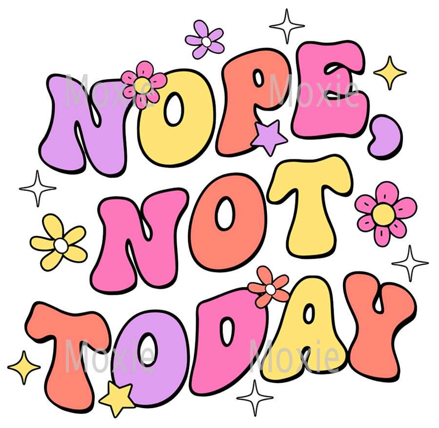 Nope Not Today Decal & Acrylic Blank COMBO
