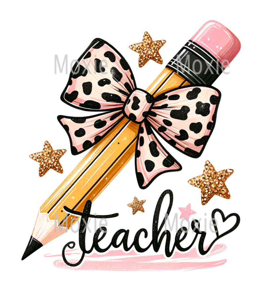 Teacher Pencil Decal & Acrylic Blank COMBO
