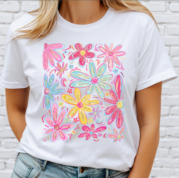 BOHO Floral Daisy DTF Transfer