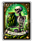 Tarot UV DTF Decals The Pickle Lover funny tarot cards printed with gloss finish.