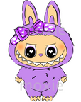 Purple Monster Doll Decal & Acrylic Blank COMBO