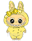 Yellow Monster Doll Decal & Acrylic Blank COMBO