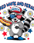 Red White & Feral Decal & Acrylic Blank COMBO