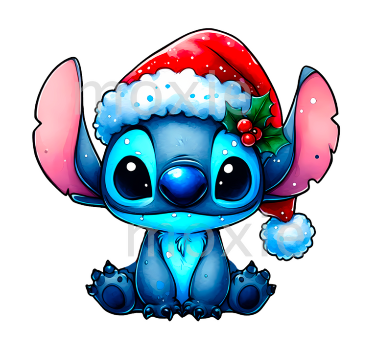 Stitch Santa Hat Decal &amp; Acrylic Blank COMBO – Moxie Vinyls