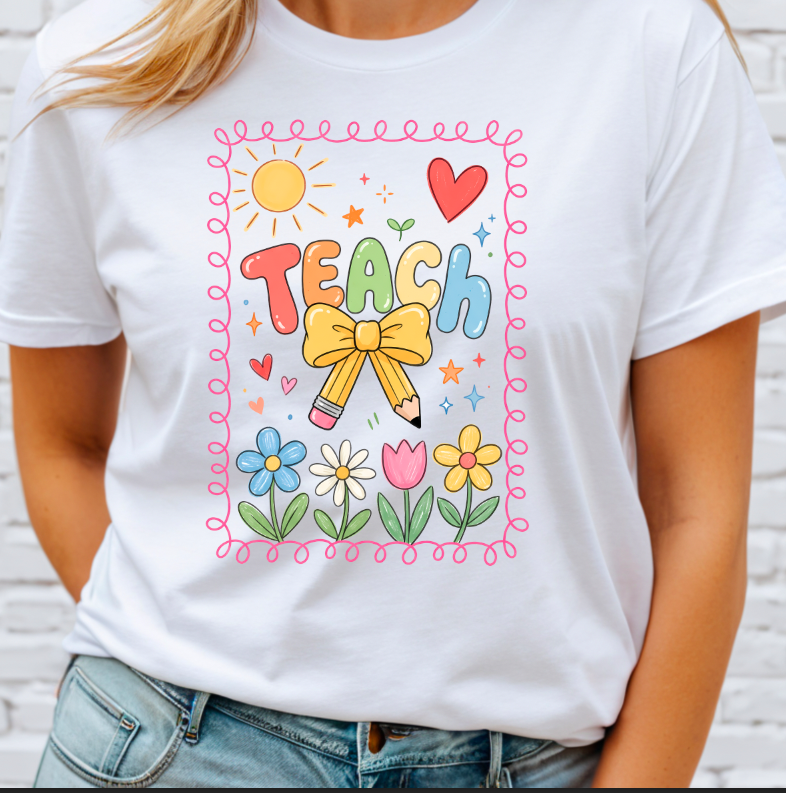 Teach Pencil Coquette DTF Transfer