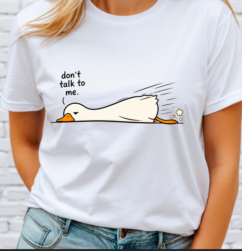 Funny Grumpy Duck DTF Transfer