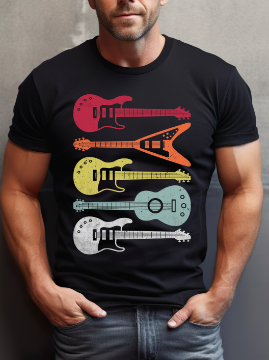 Guitar-Retro DTF Transfer