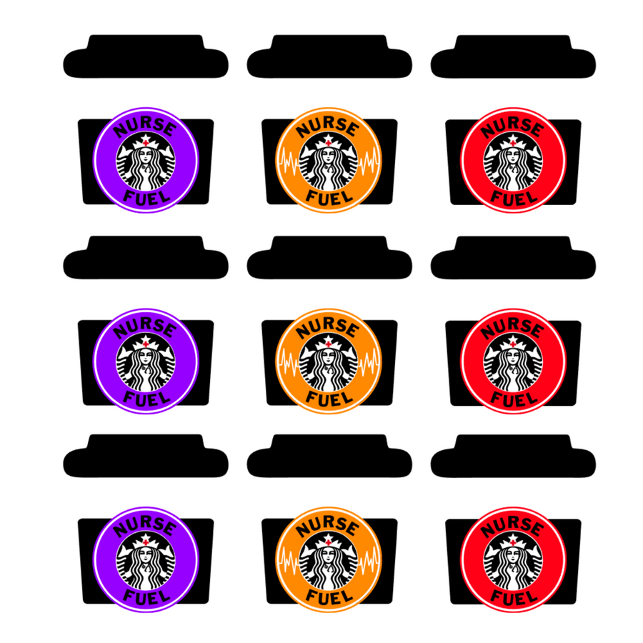 Holiday Nurse Fuel Coffee Decals Sheet