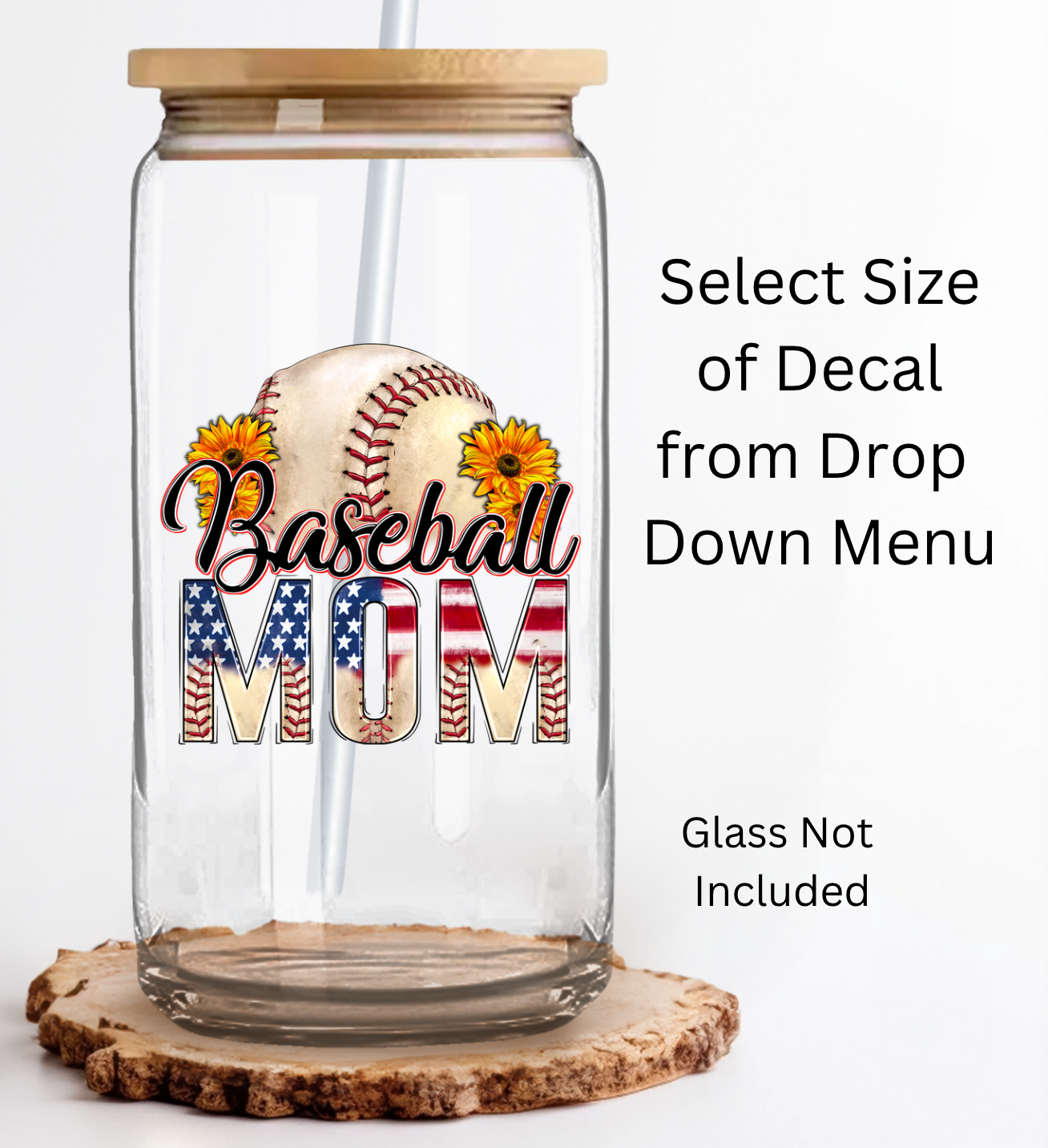 Baseball Mom Sunflower UV DTF