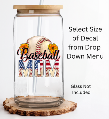 Baseball Mom Sunflower UV DTF