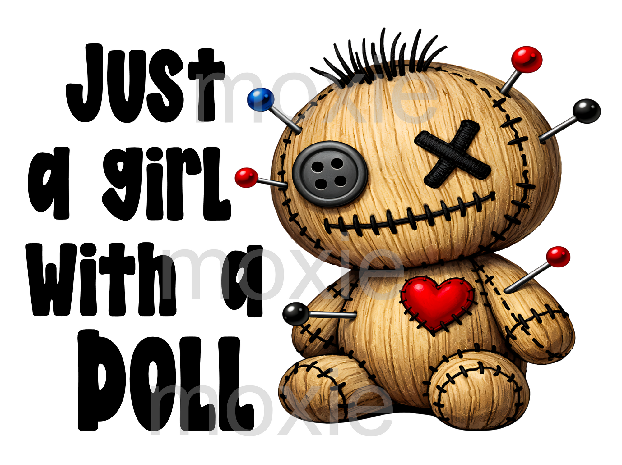Just A Girl With Doll Decal &amp; Acrylic Blank COMBO