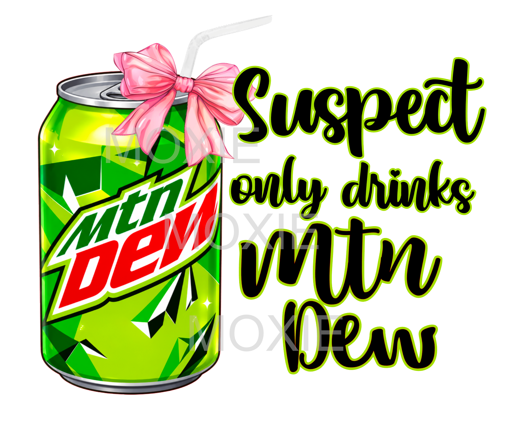 Suspect Drinks Mtn Dew Decal &amp; Acrylic Blank COMBO