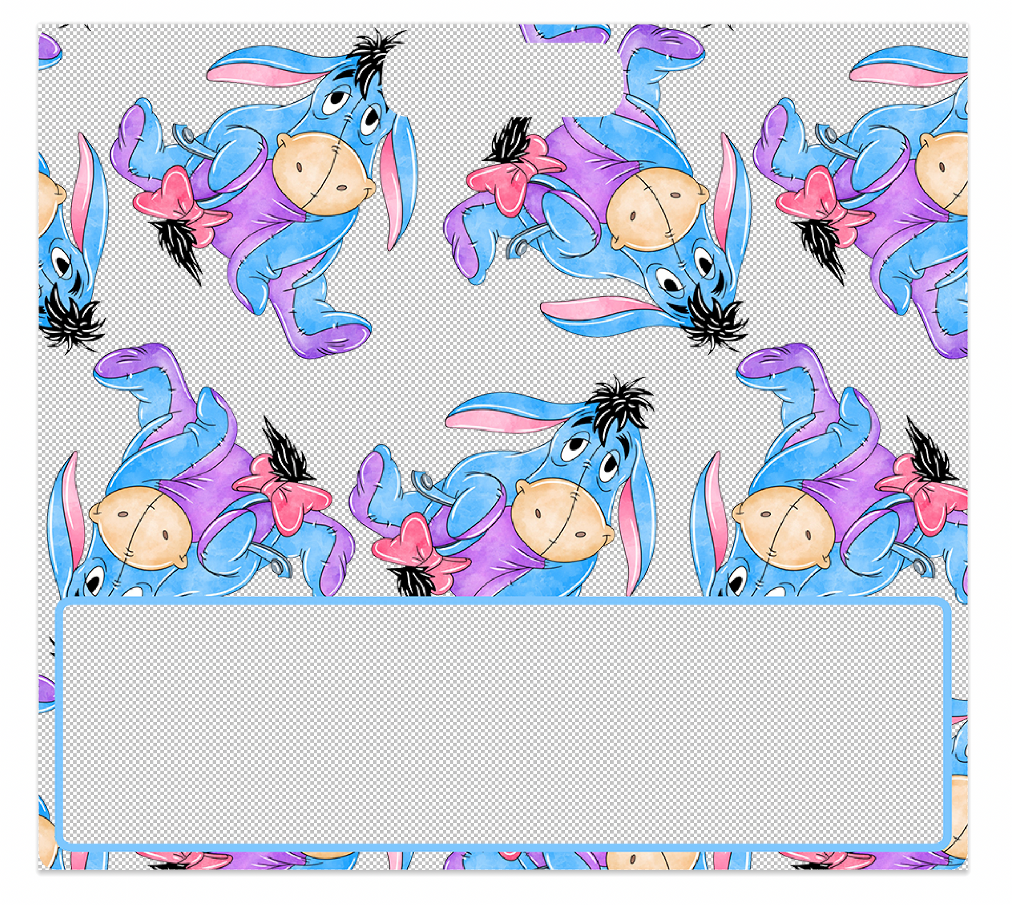 Eeyore Decal for Horizontal Badge Buddy