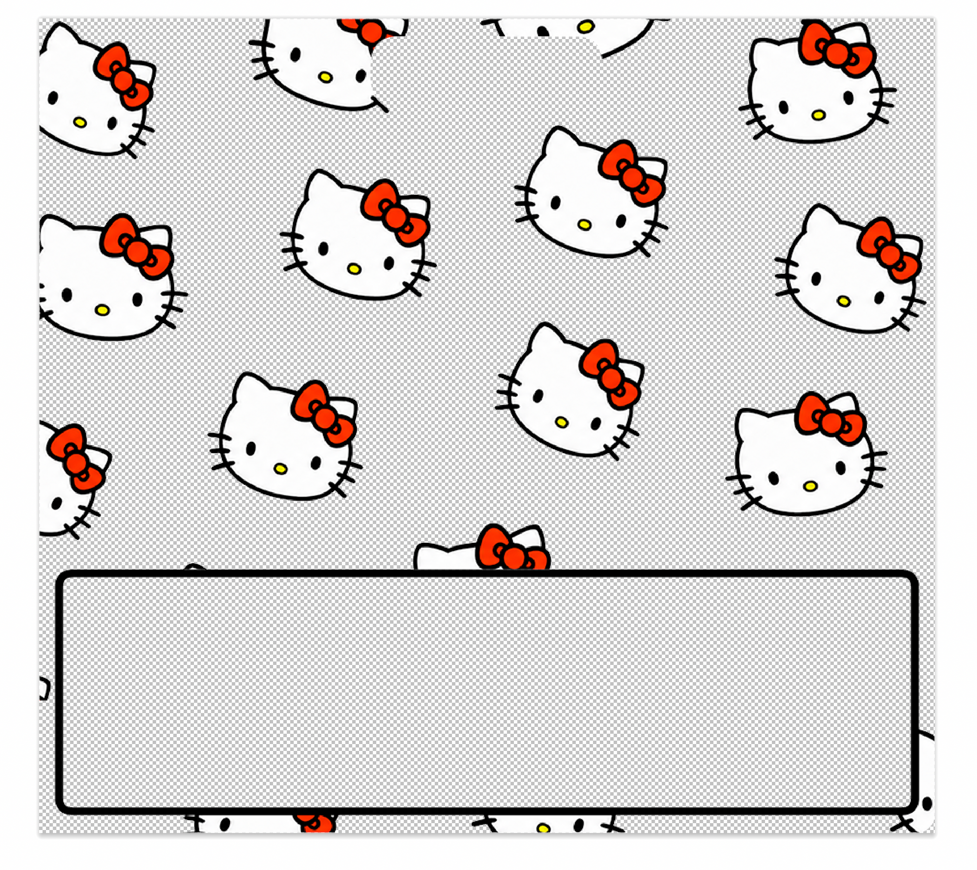 Hello Kitty Decal for Horizontal Badge Buddy
