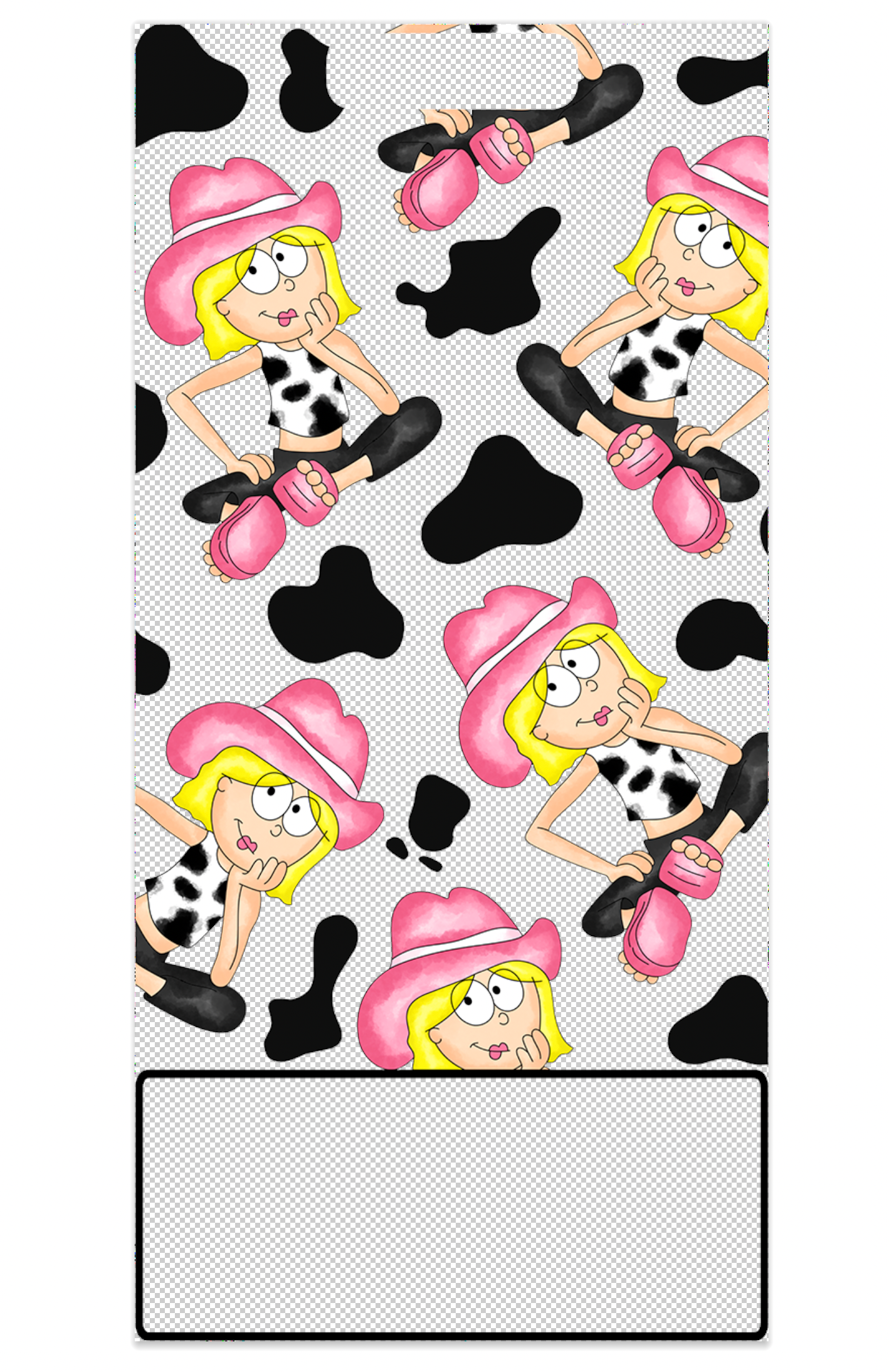 Lizzie Cow Print Decal for Vertical Badge Buddy