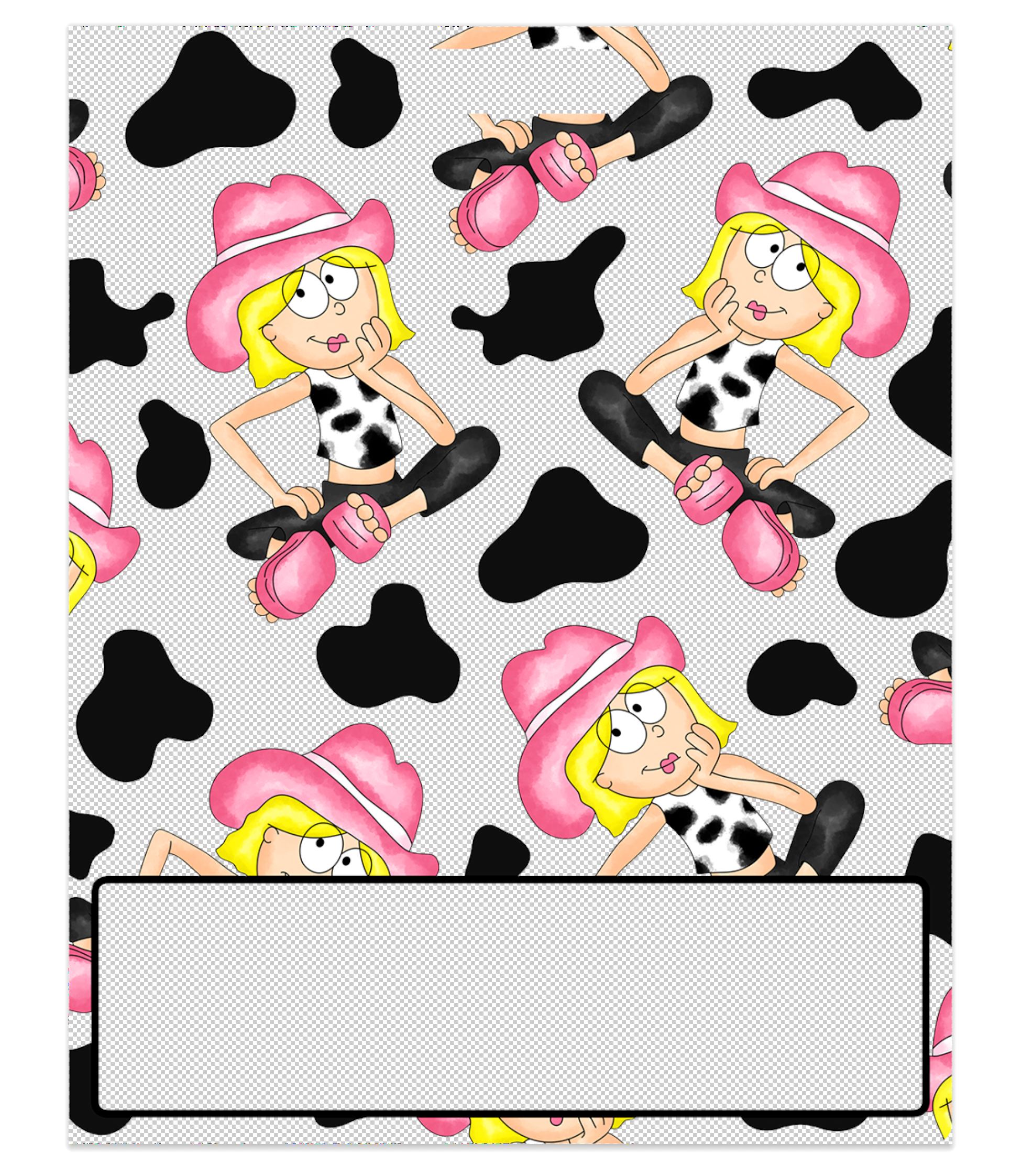 Lizzie Cow Print Decal for Large Badge Buddy
