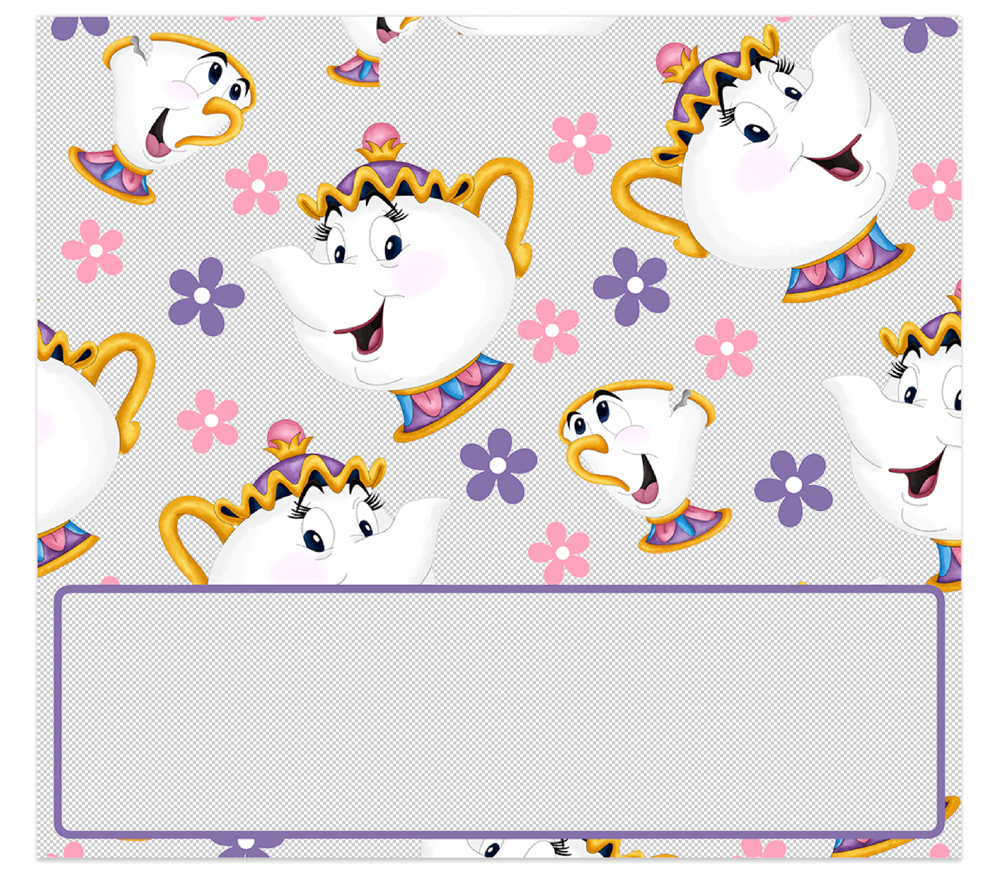 Mrs Potts Decal for Horizontal Badge Buddy