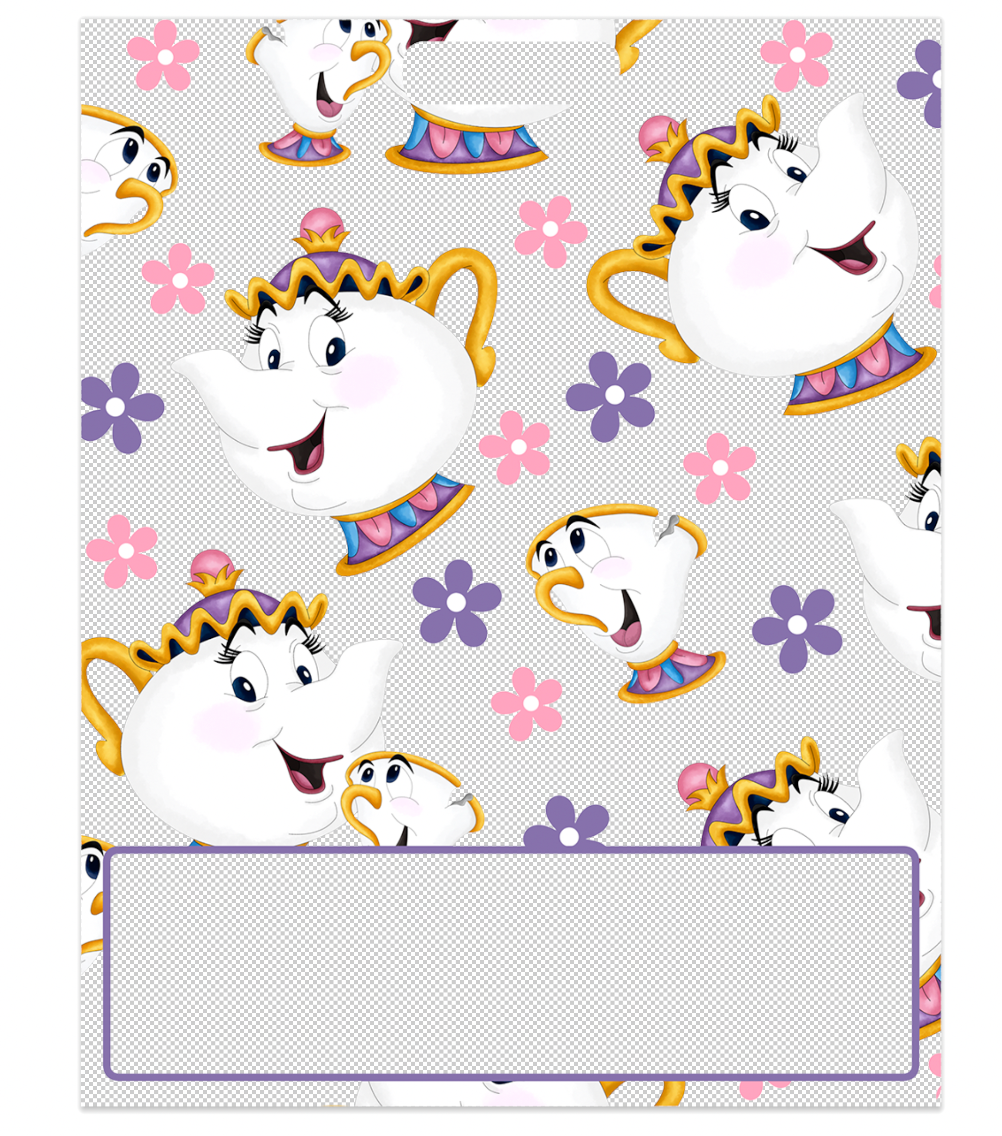 Mrs Potts Decal for Large Badge Buddy