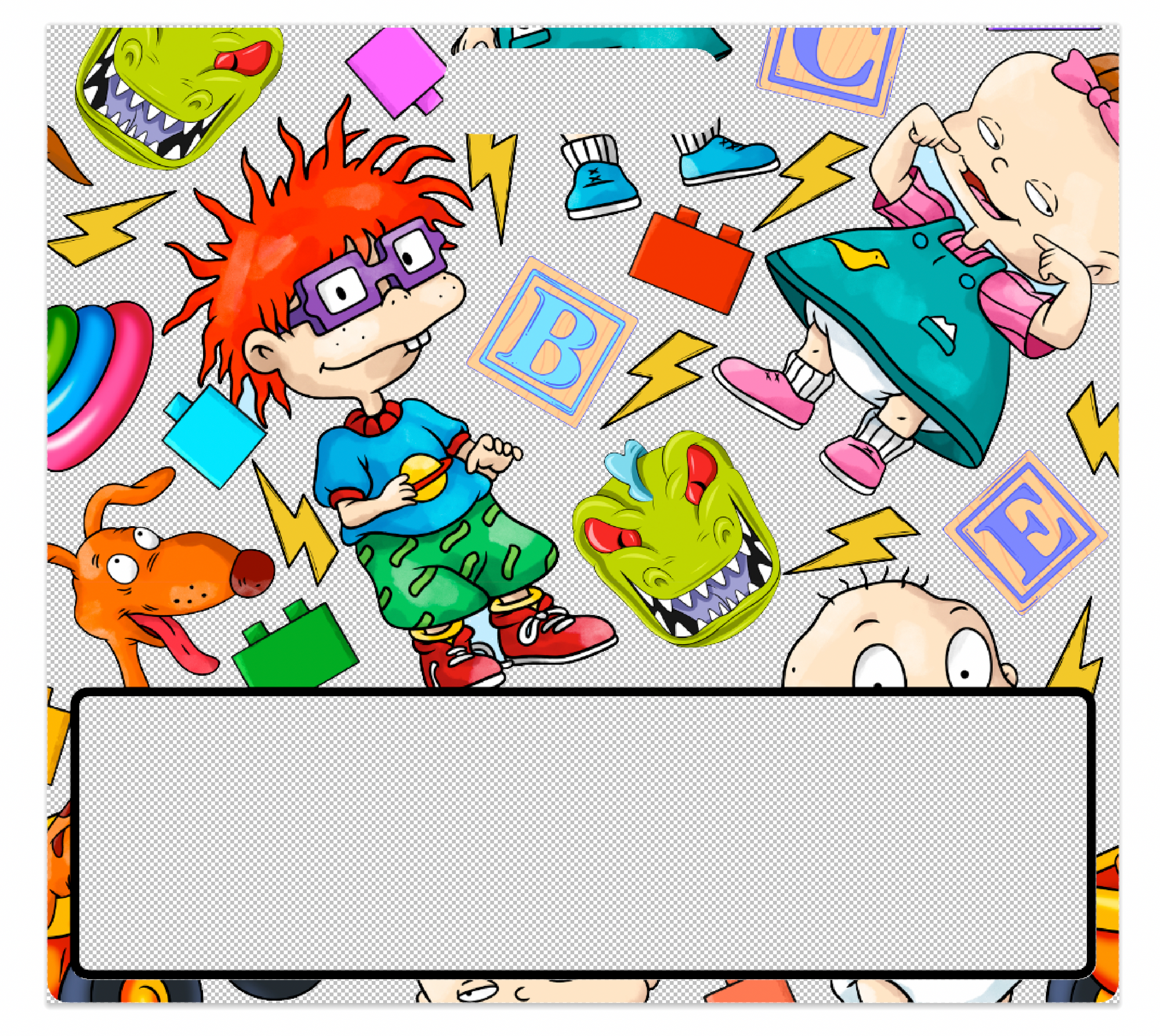 Rugrats Decal for Horizontal Badge Buddy