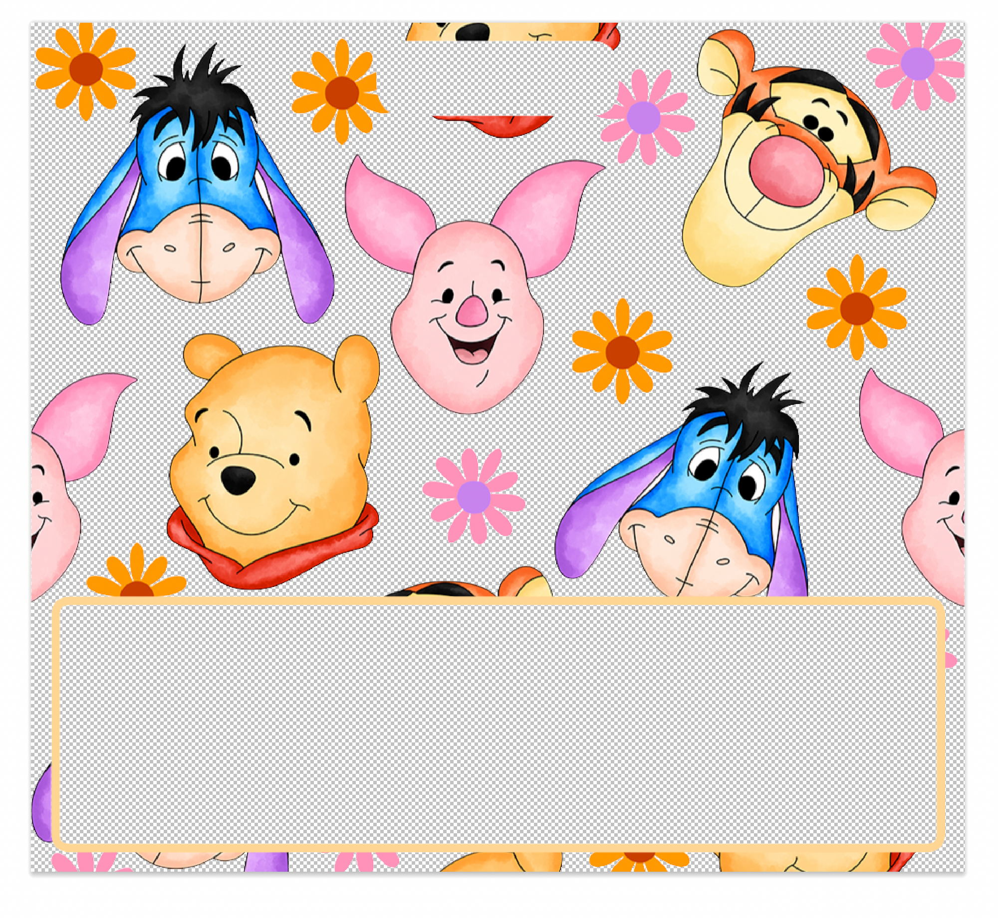 Pooh Friends Decal for Horizontal Badge Buddy