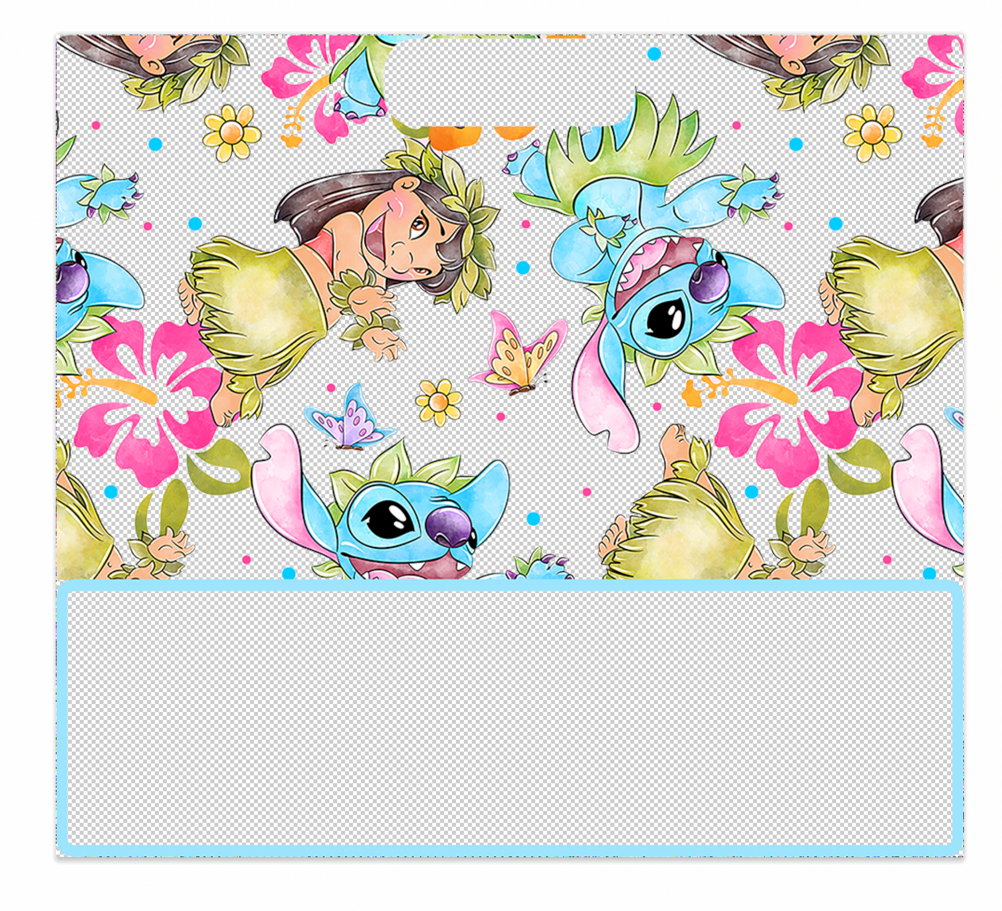 Hula Stitch Decal for Horizontal Badge Buddy
