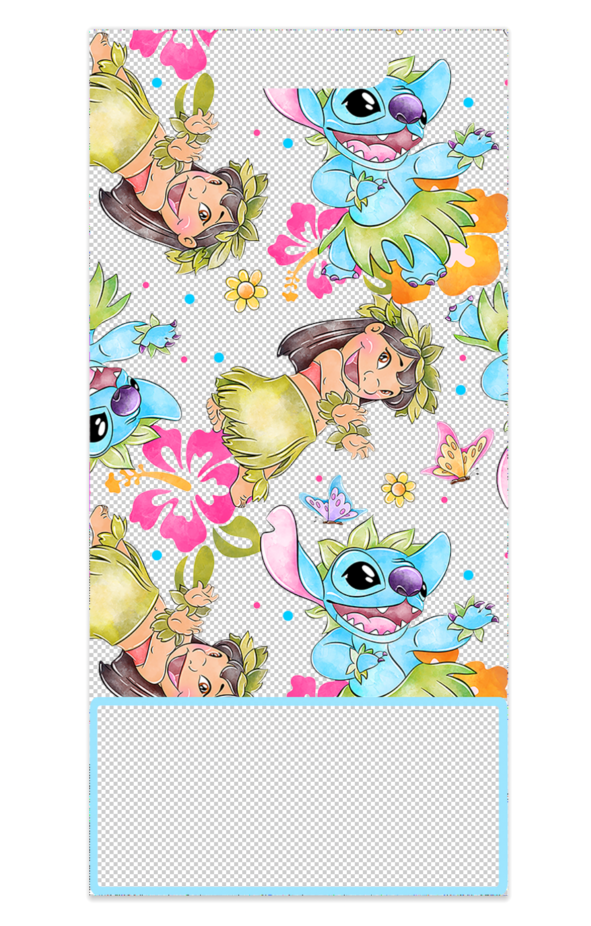Hula Stitch Decal for Vertical Badge Buddy