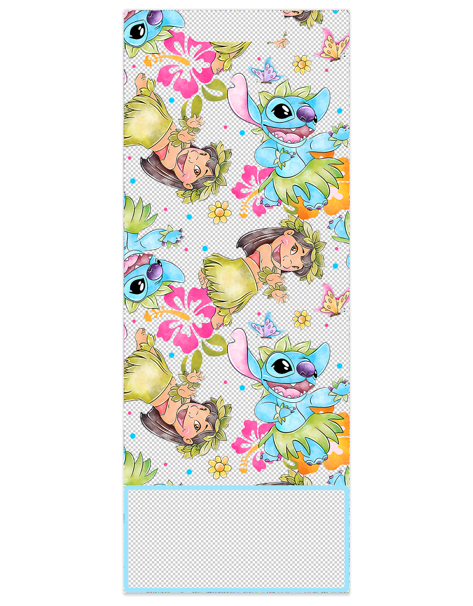 Hula Stitch Decal for EXTENDED Vertical Badge Buddy