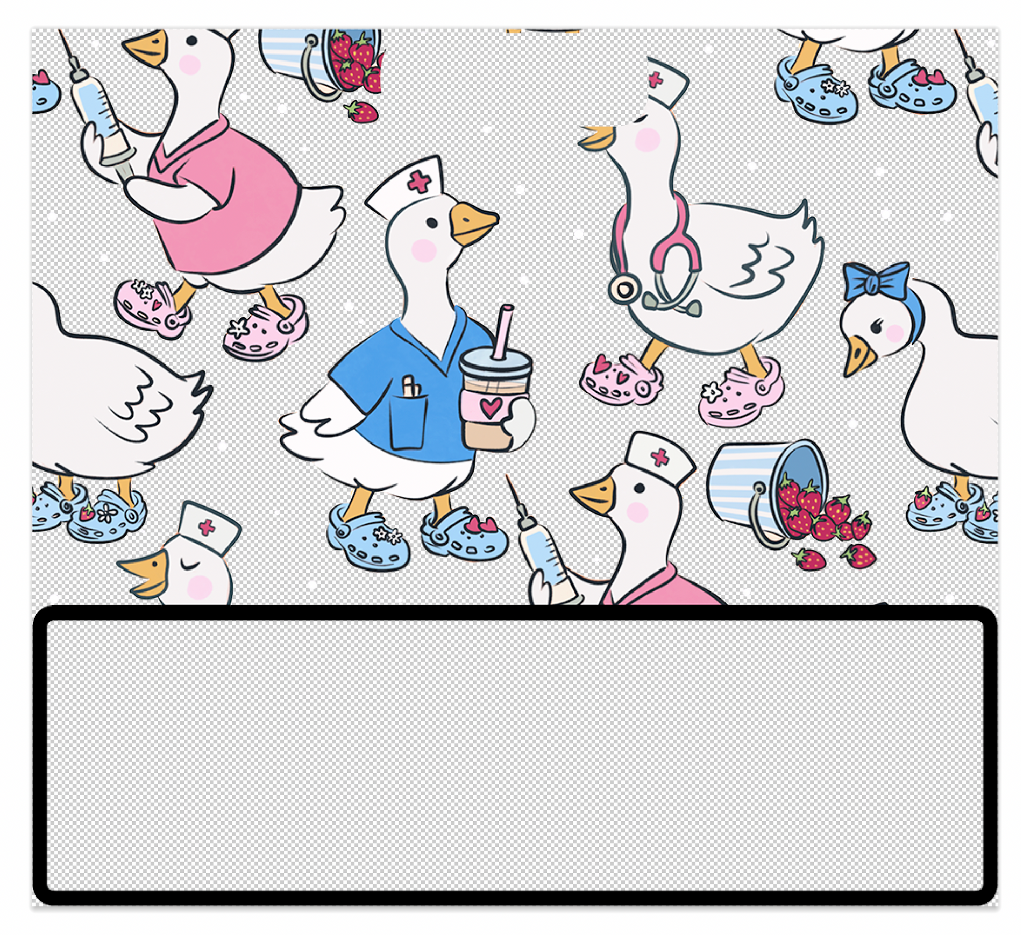 Goose Nurse Decal for Horizontal Badge Buddy