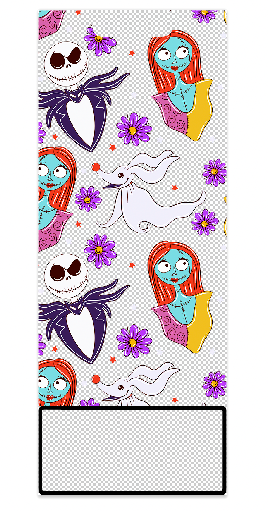 Jack and Sally Decal for EXTENDED Vertical Badge Buddy