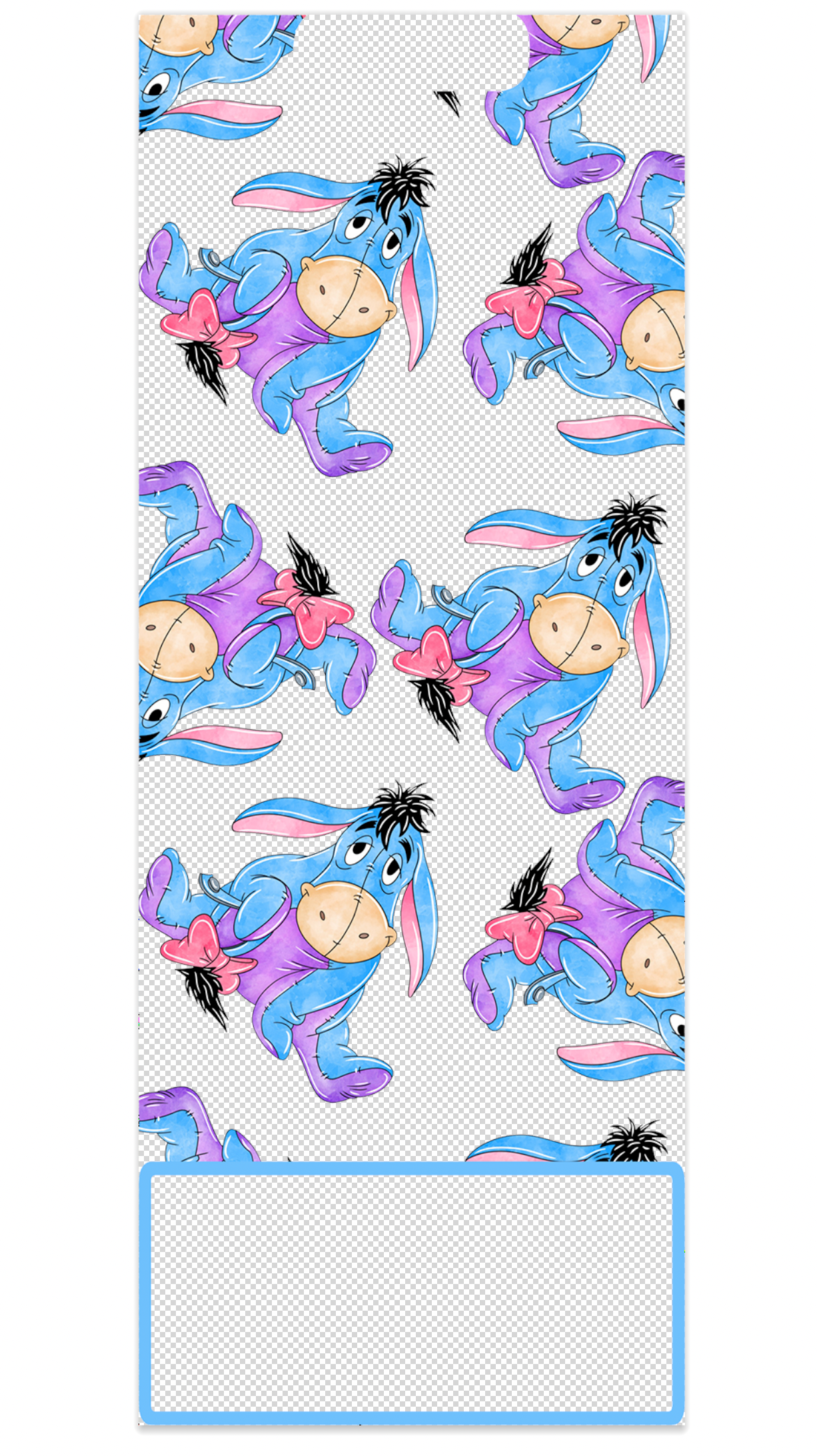 Eeyore Decal for EXTENDED Vertical Badge Buddy
