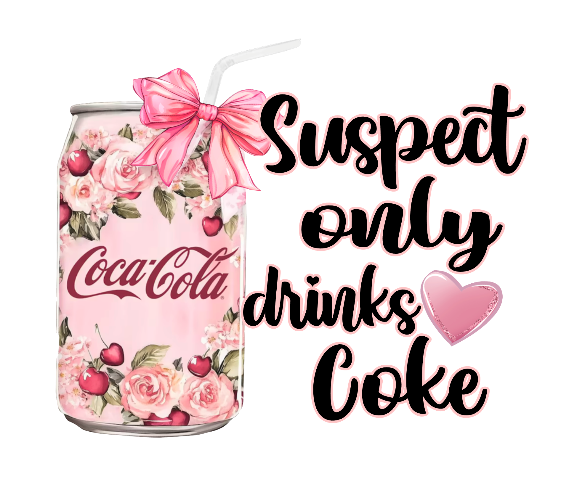 Suspect Only Drinks Coke Decal &amp; Acrylic Blank COMBO