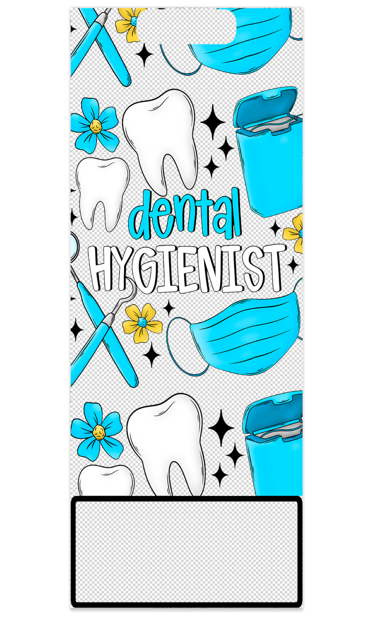 Dental Hygienist Decal for EXTENDED Vertical Badge Buddy