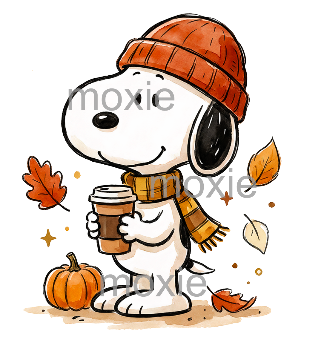 Fall Snoopy Coffee Decal &amp; Acrylic Blank COMBO