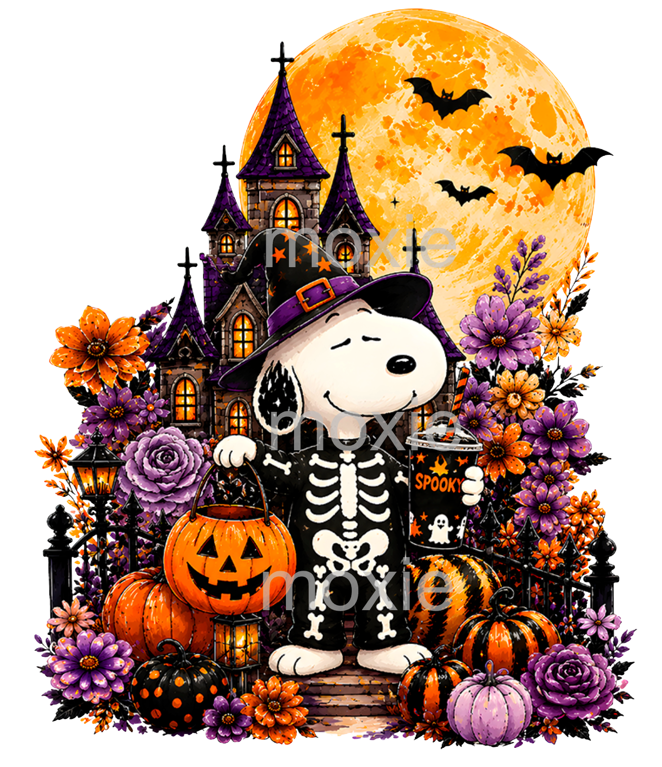 Snoopy Halloween Decal &amp; Acrylic Blank COMBO