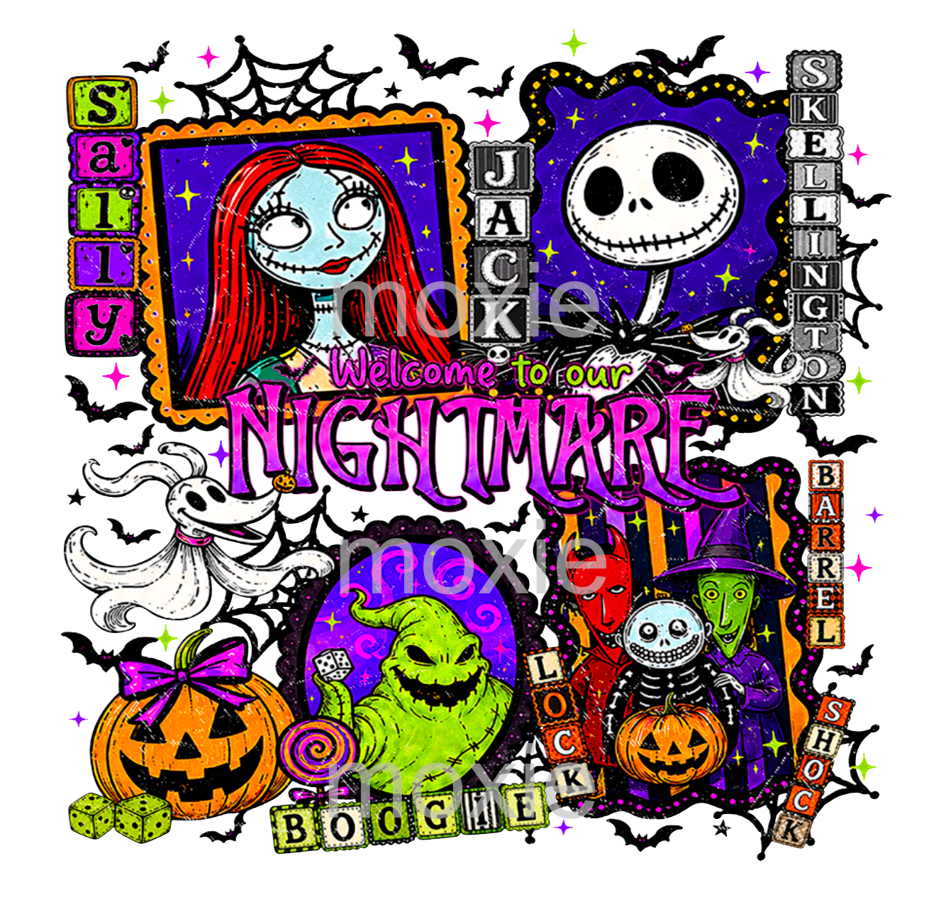 Jack Sally Nightmare Decal &amp; Acrylic Blank COMBO