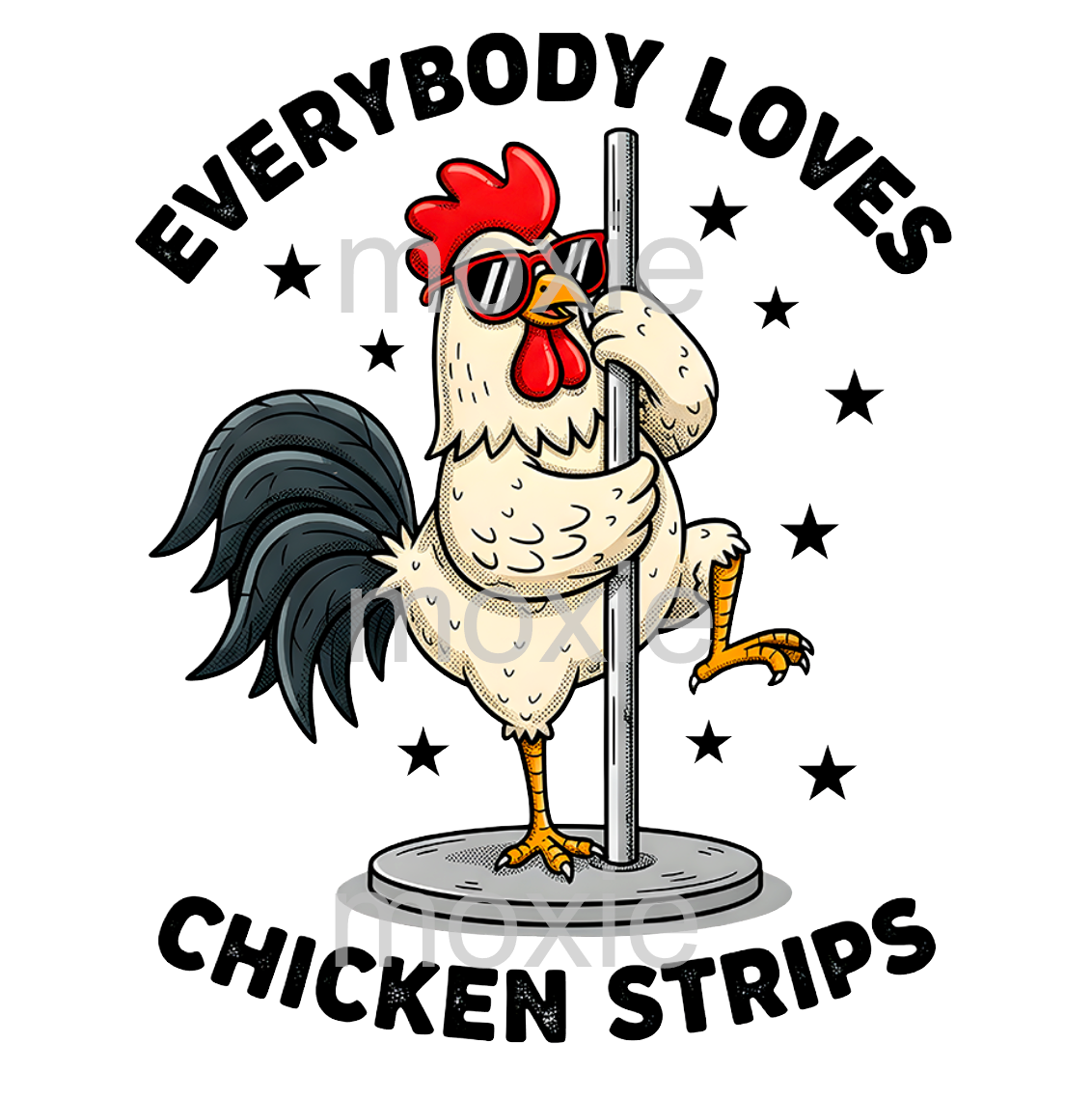 Everyone Loves Chicken Strips Decal &amp; Acrylic Blank COMBO