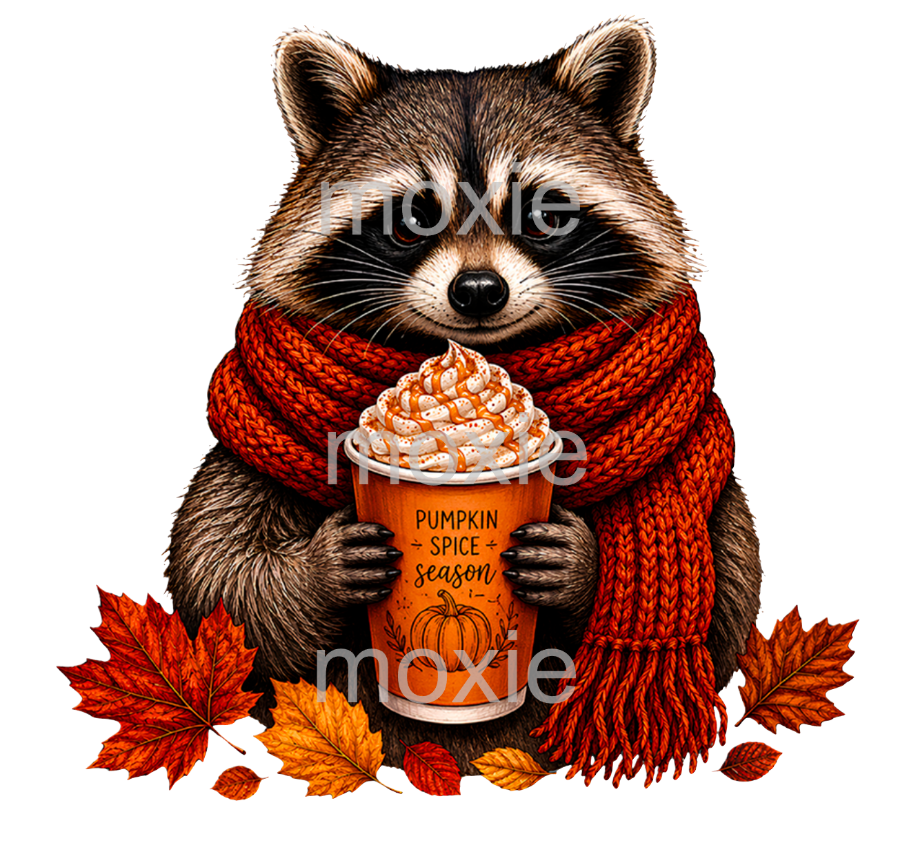 Raccoon Pumpkin Spice Decal &amp; Acrylic Blank COMBO