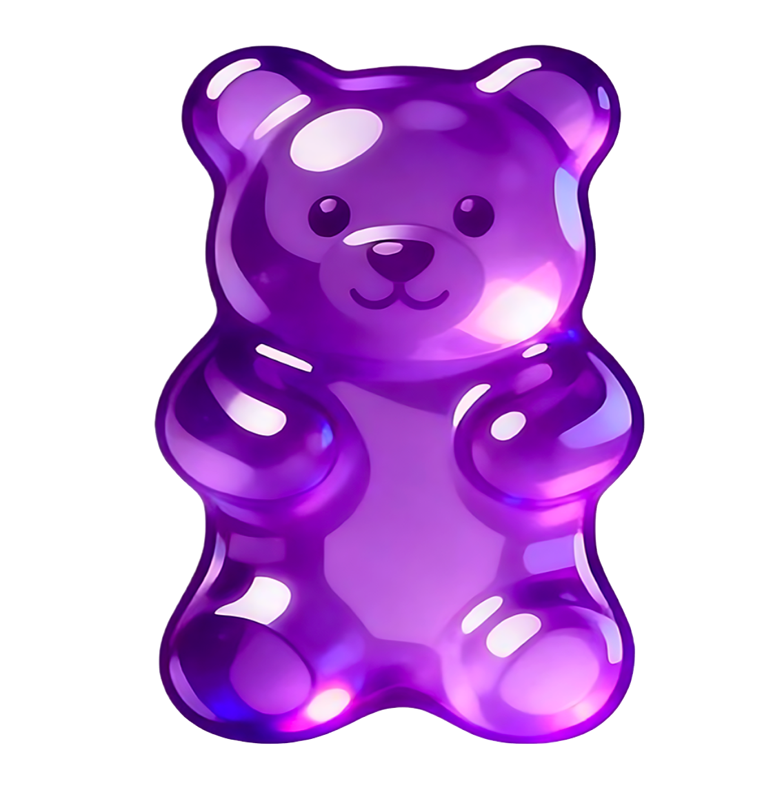 Gummy Bear Purple Acrylic Blank &amp; Decal Set